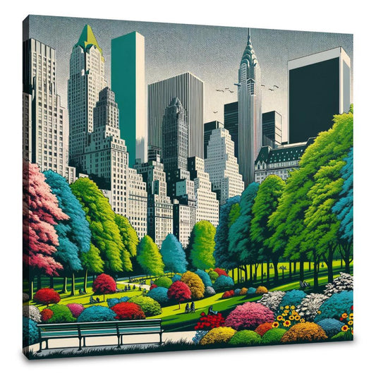 60s Urban Park Pop Canvas - Main Image