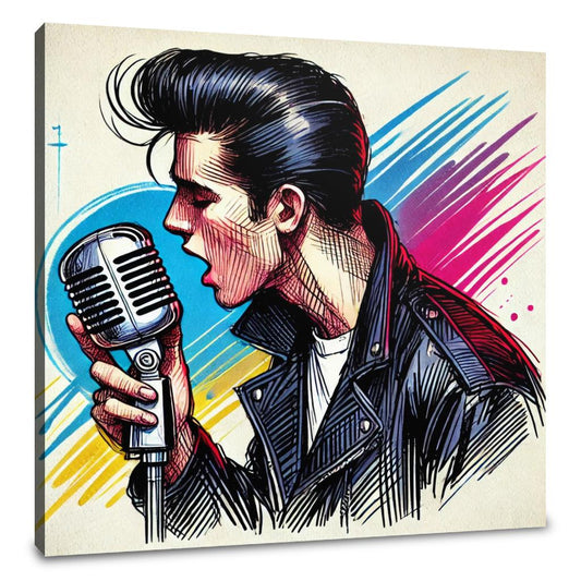 Rock'n'Roll Legend Sketch Canvas - Main Image