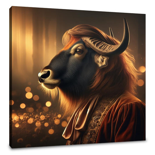 Regal Gnu Dusk Portrait Canvas - Main Image