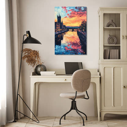 Nostalgic Sunset Over Inverness Canvas - Secondary Image 4