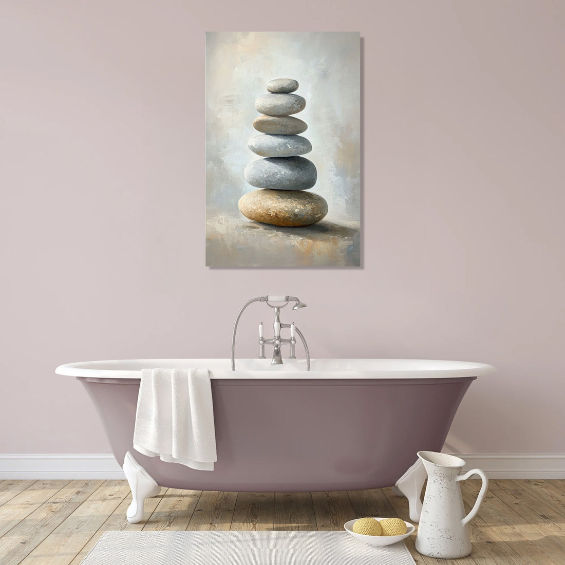 Pebble Balancing Act Canvas - Secondary Image 2