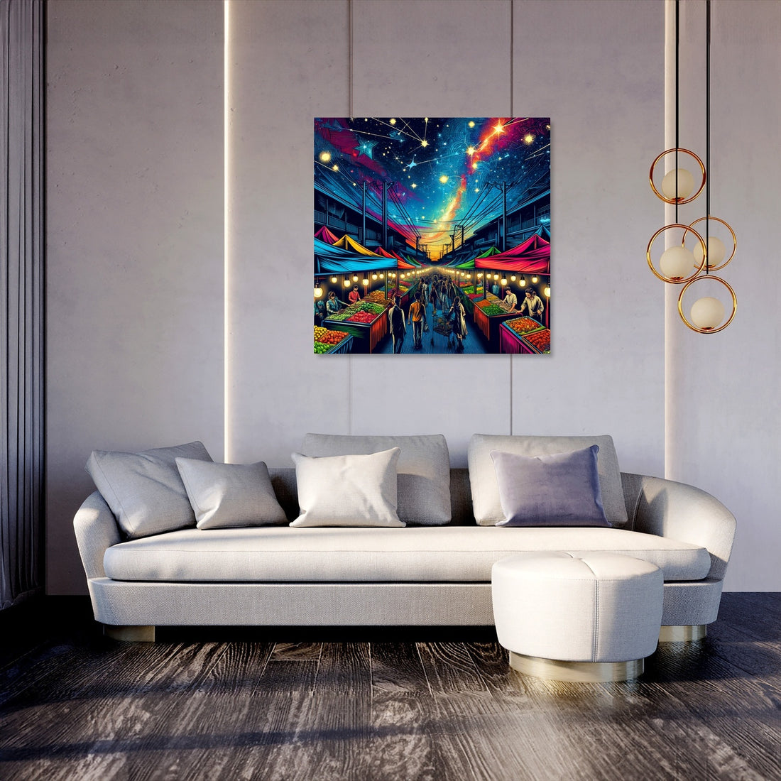 Pop Art Night Bazaar Canvas - Secondary Image