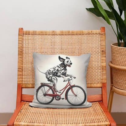 Pedalling Pooch Adventure Cotton Cushion - Secondary Image 2