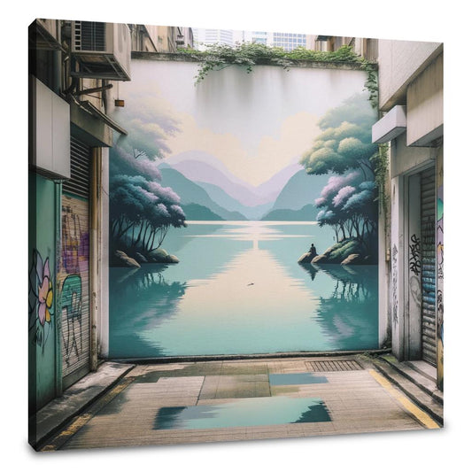 Serene Lake Alley Canvas - Main Image