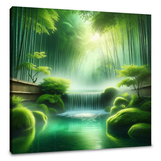 Zen Waterfall Serenity Canvas - Main Image