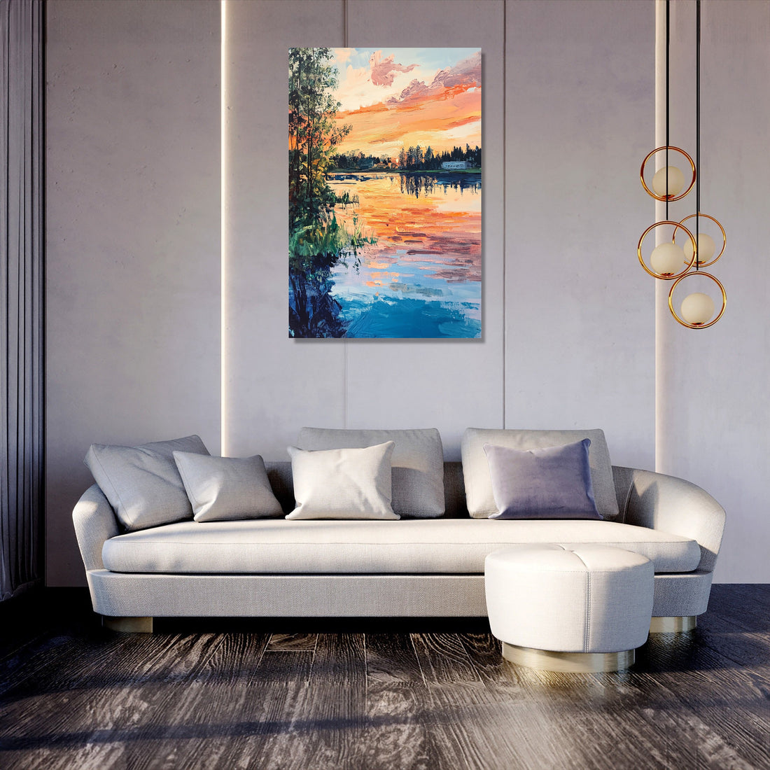 Ume River Sunset Canvas - Secondary Image