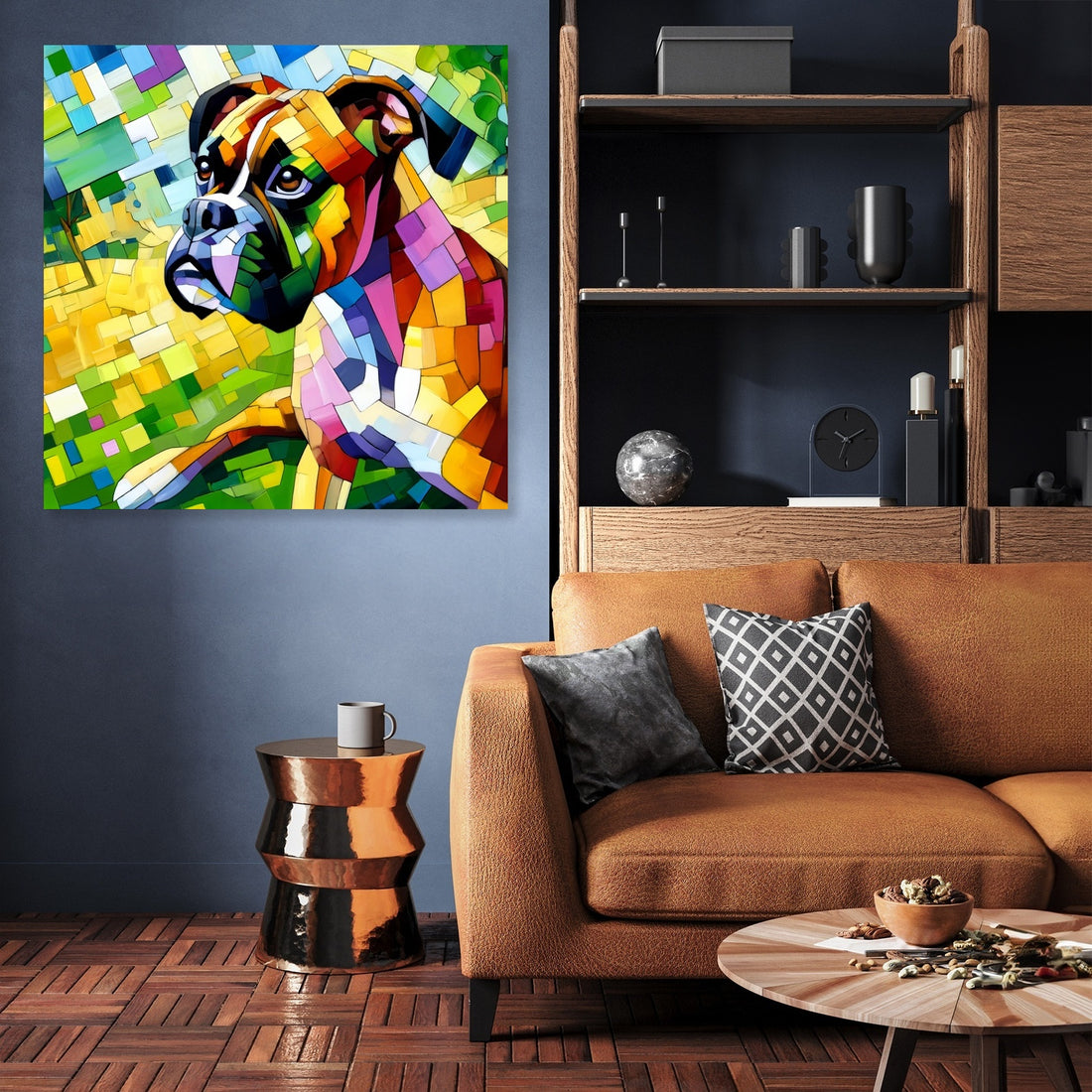 Boxer's Day Out Vibrant Energy Canvas - Secondary Image 3