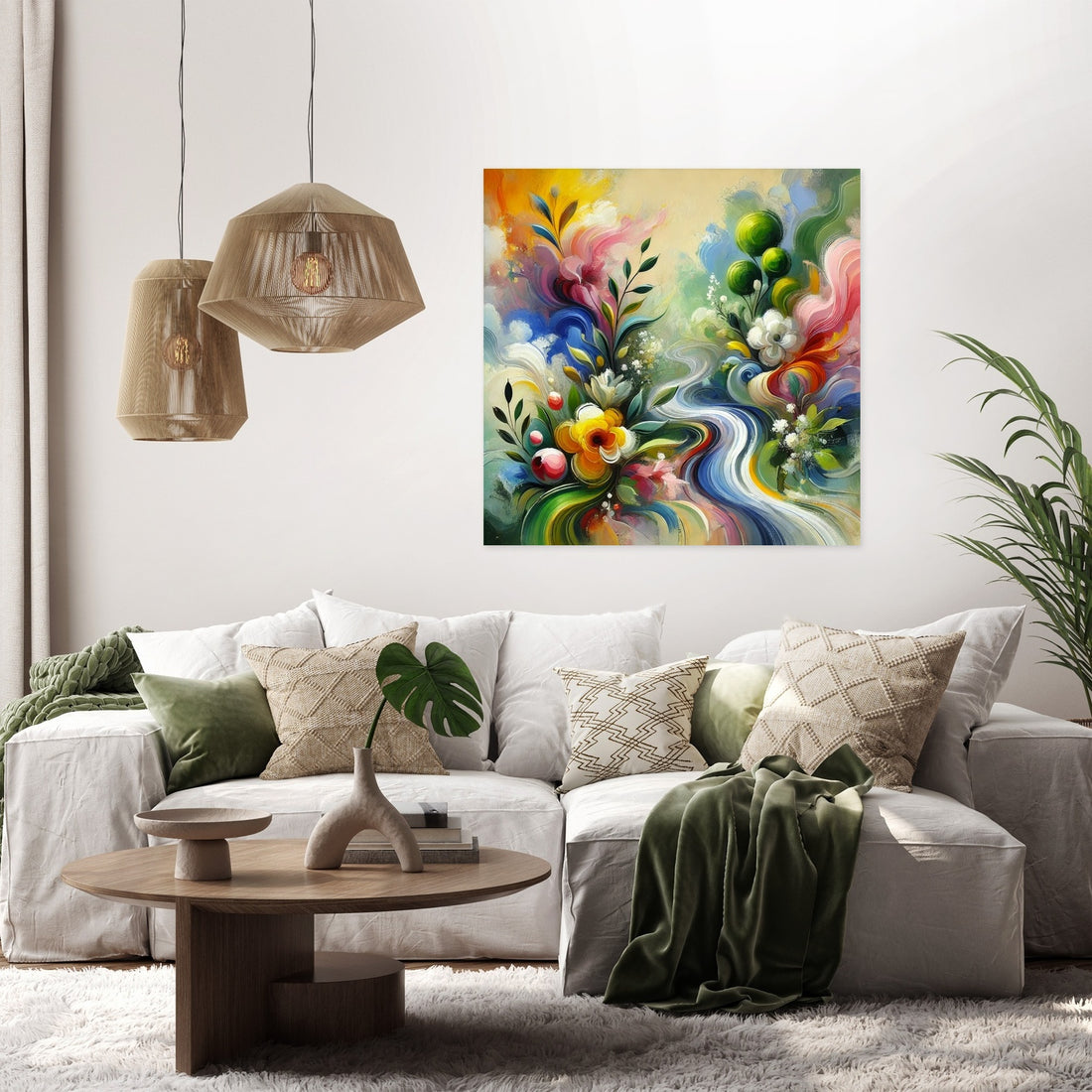 Abstract Spring Renewal Canvas - secondary image 2