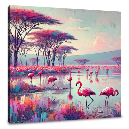 Flamingo Paradise Canvas - Main Image