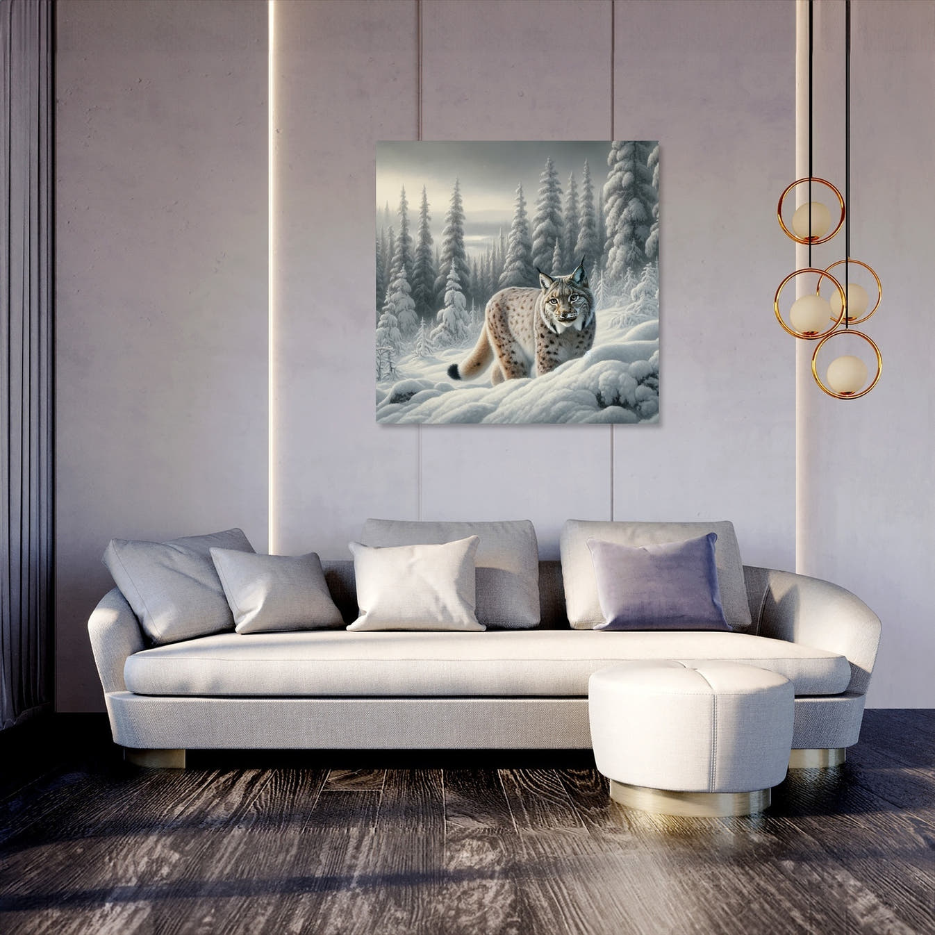 Winter Lynx Canvas - Secondary Image