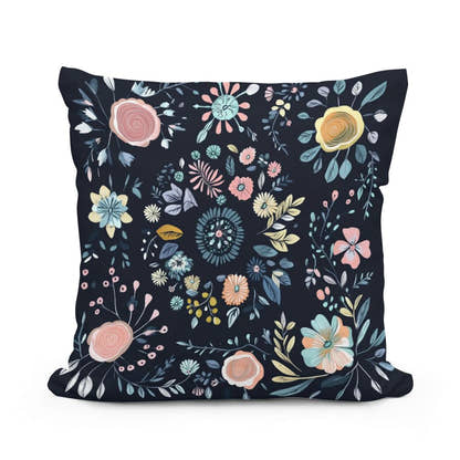 Pastel Rosette Cotton Cushion - Main Image