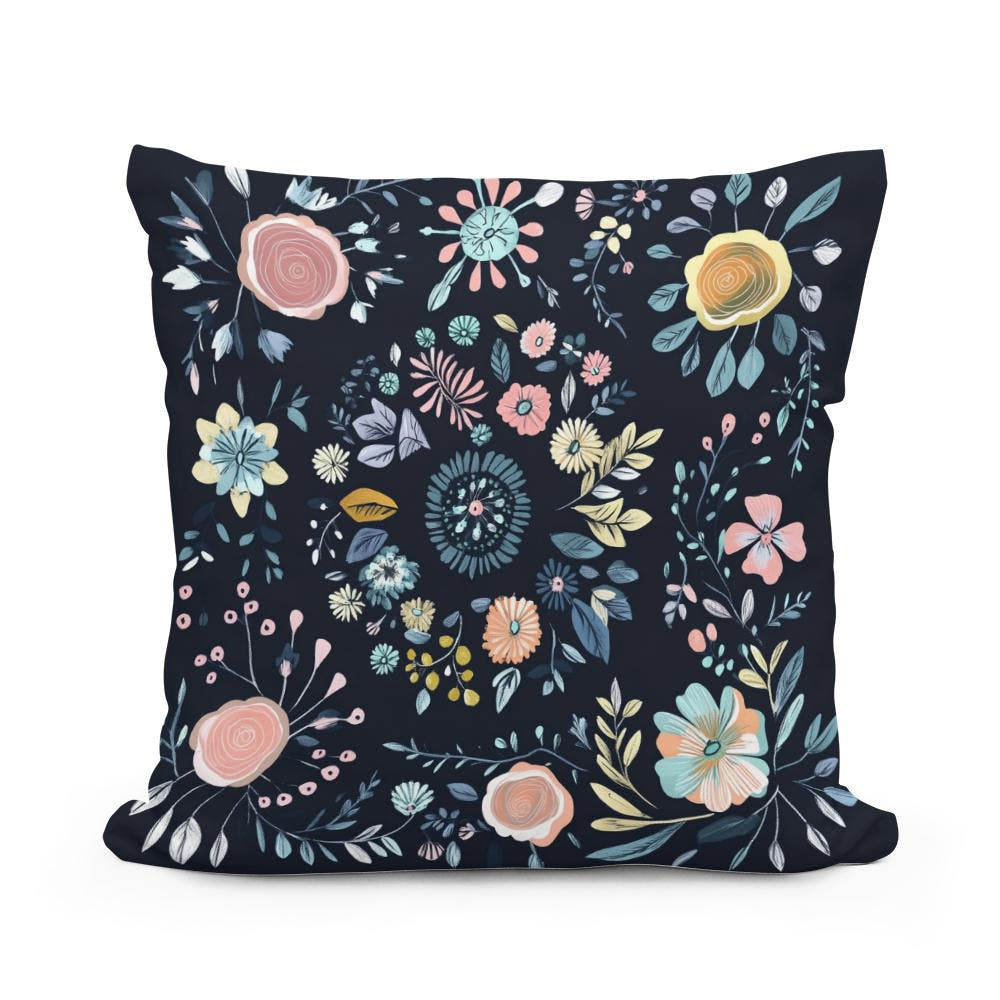 Pastel Rosette Cotton Cushion - Main Image