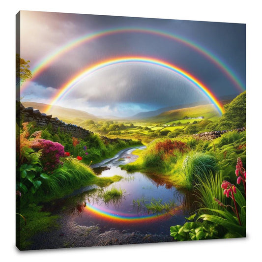 Double Rainbow Wonder Canvas - Main Image