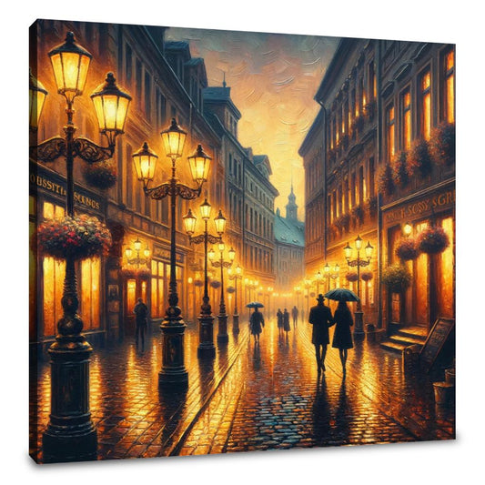 Rainy Evening Romance Canvas - Main Image