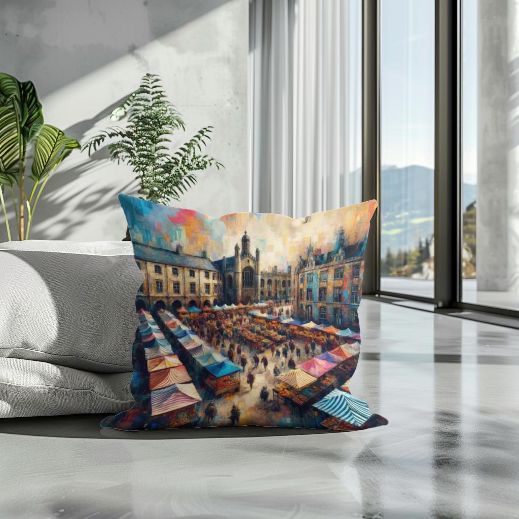 Cambridge Market Energy Cotton Cushion - Secondary Image 3