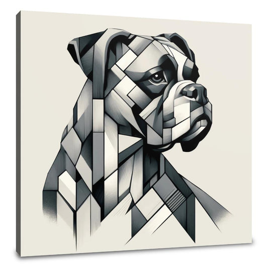 Cubist Companion Fragmented Form Canvas - Main Image
