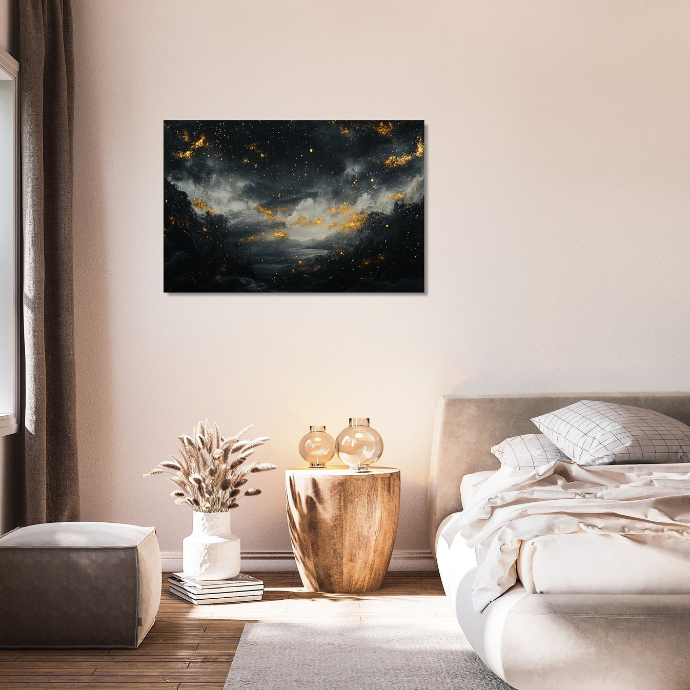 Golden Stars on Shadowed Canvas - Secondary Image 7