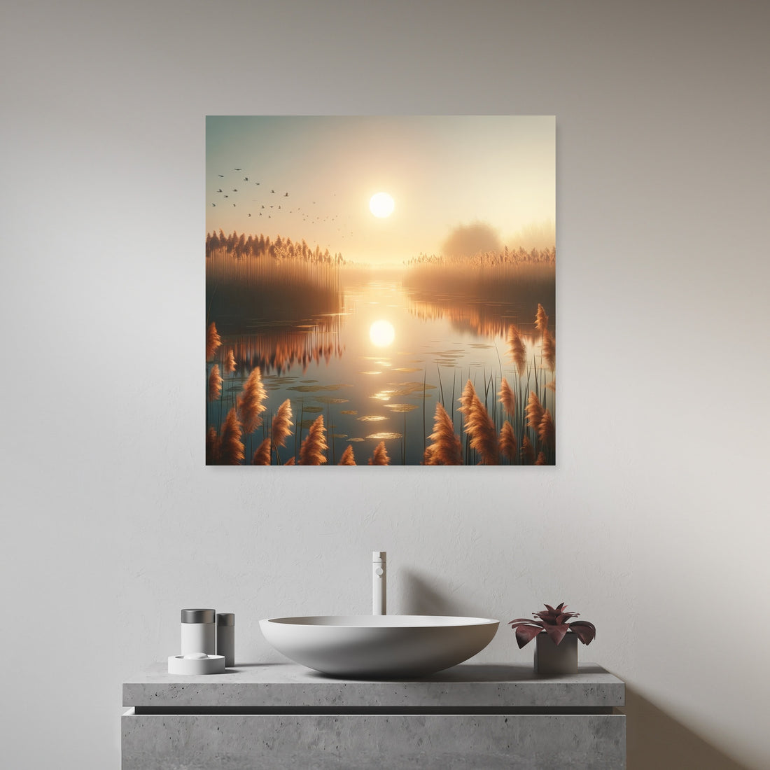 Marshland Sunrise Canvas - Secondary Image 3