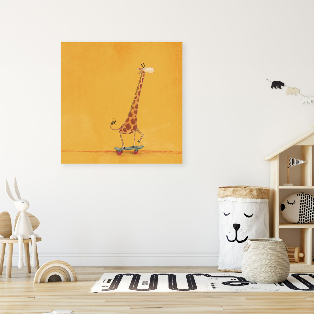 Giraffe on Wheels Canvas - Secondary Image 3