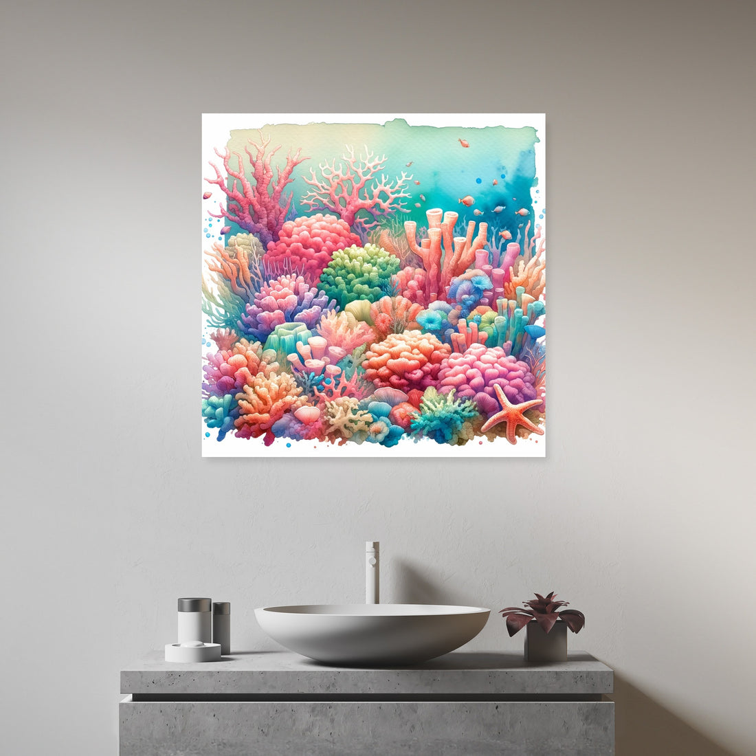 Vibrant Coral Reef Canvas - Secondary Image 3