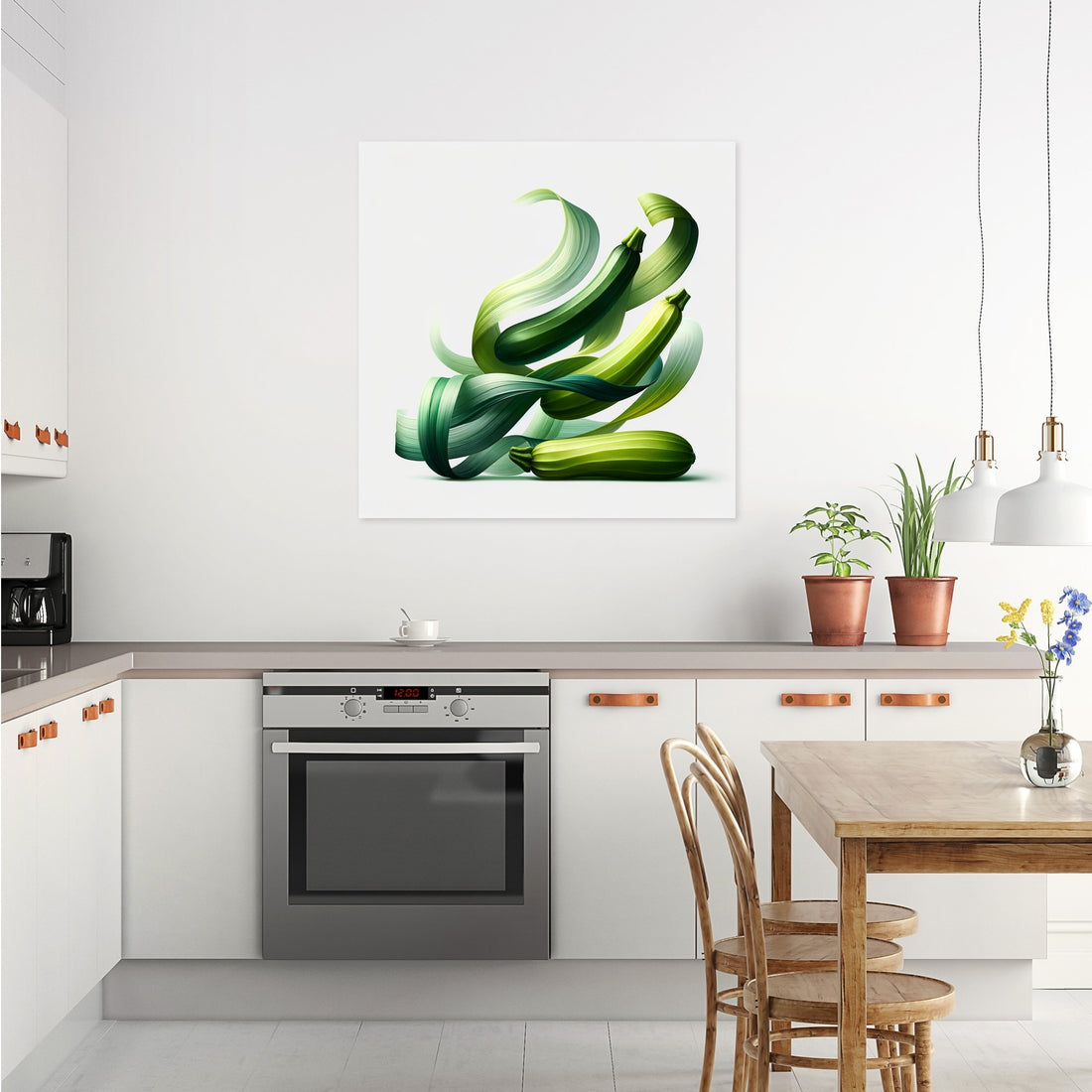Zucchini Ribbons Canvas - Secondary Image