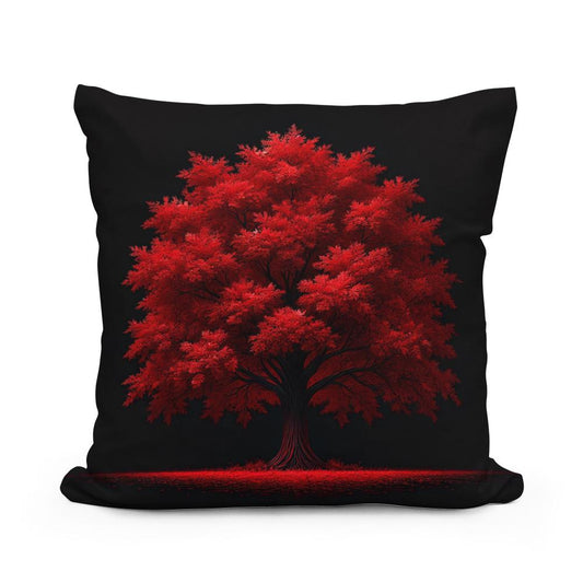 Crimson Resilience Cotton Pillow - Main Image