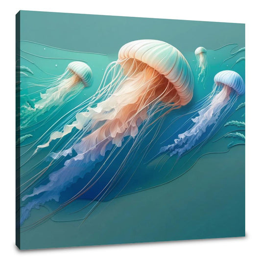 Graceful Jellyfish Canvas - Main Image