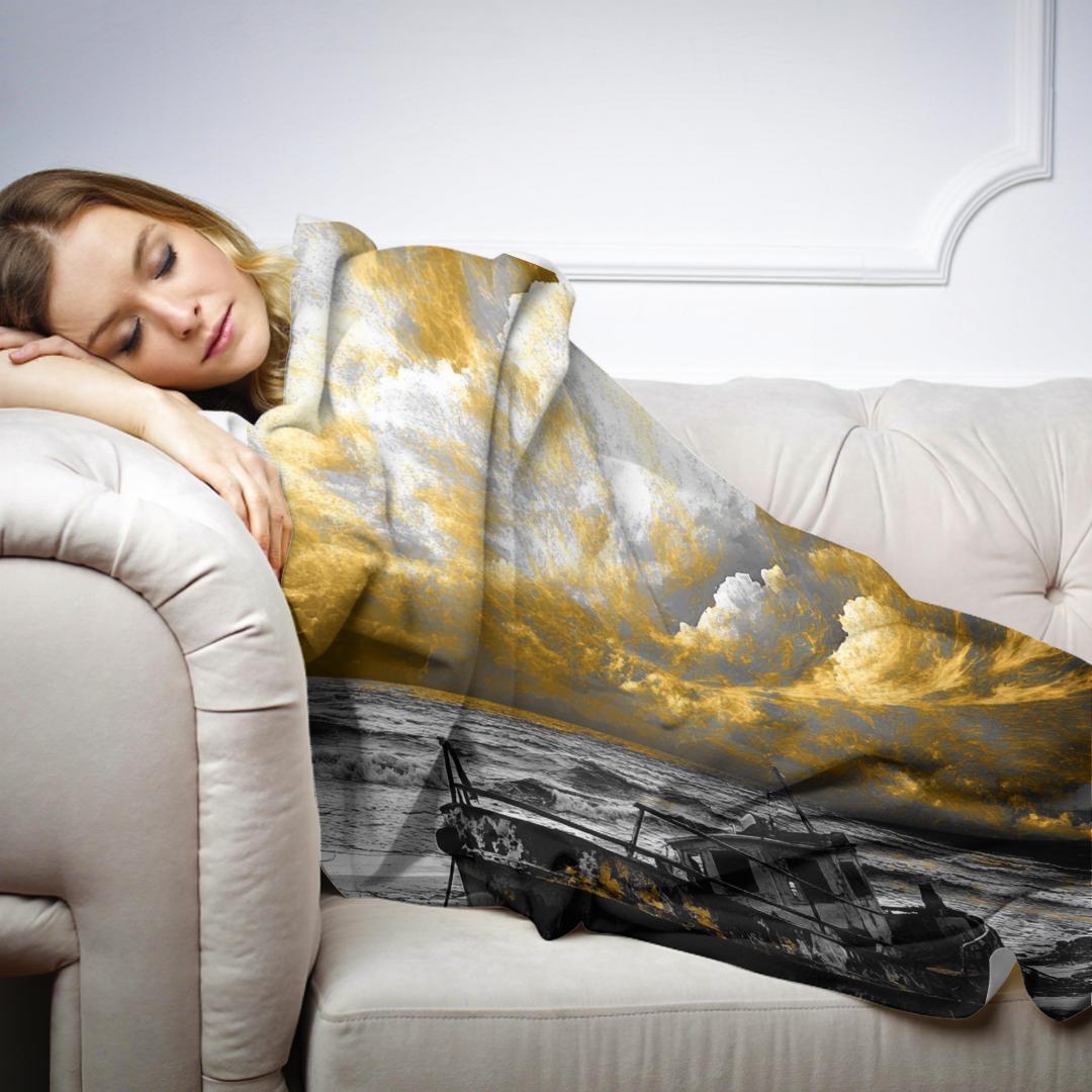 Emotional Seascape Blanket - Secondary Image