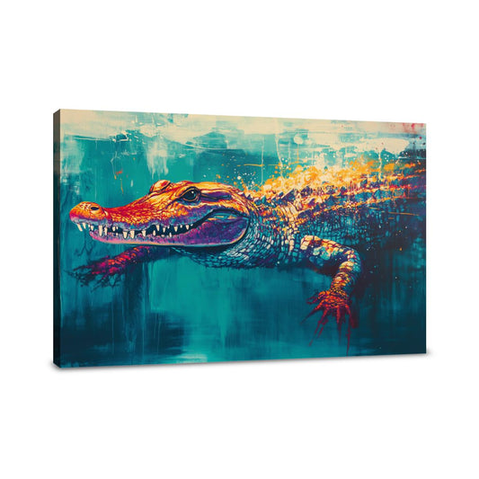 Crocodile Jungle Canvas - Main Image