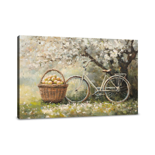 Bicycle and Blossom Canvas - Main Image