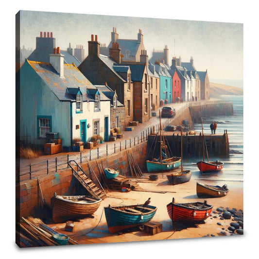 Footdee Haven Canvas - Main Image
