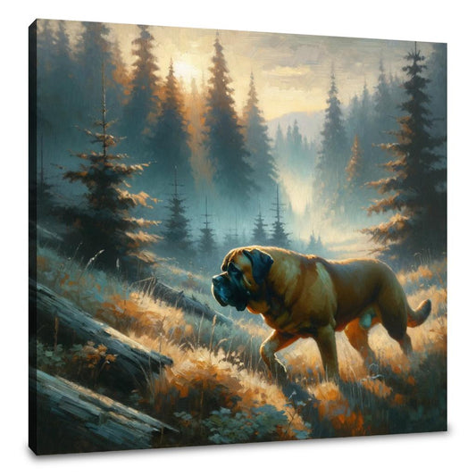 Misty Wilderness Explorer Bullmastiff Canvas - Main Image