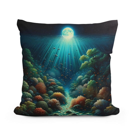 Moonlit Reef Cotton Cushion - Main Image
