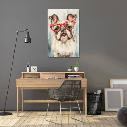 Red-Hearted Bulldog Canvas - Secondary Image 5