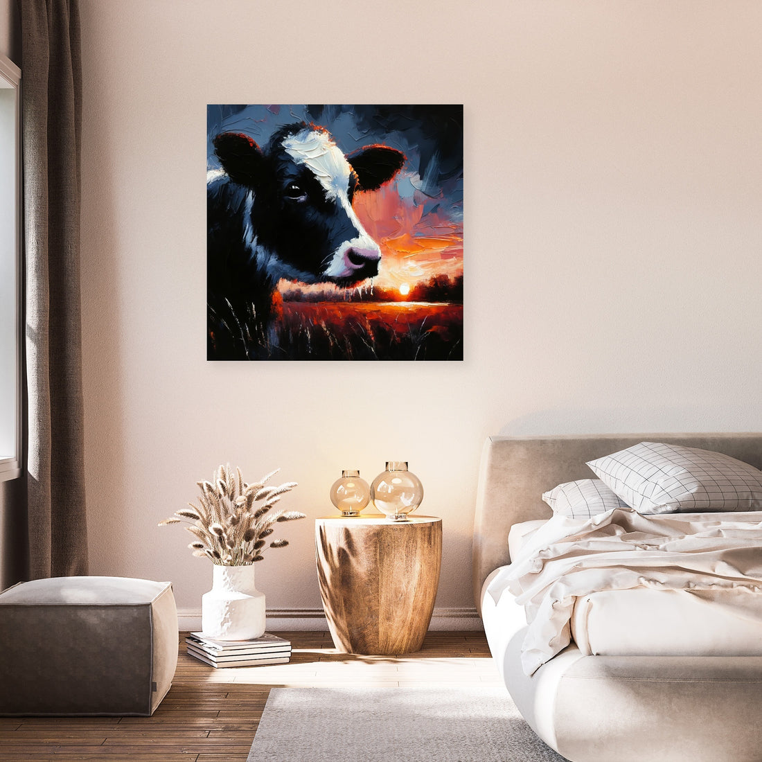 Dusk Solitude Cow Canvas - Secondary Image 7