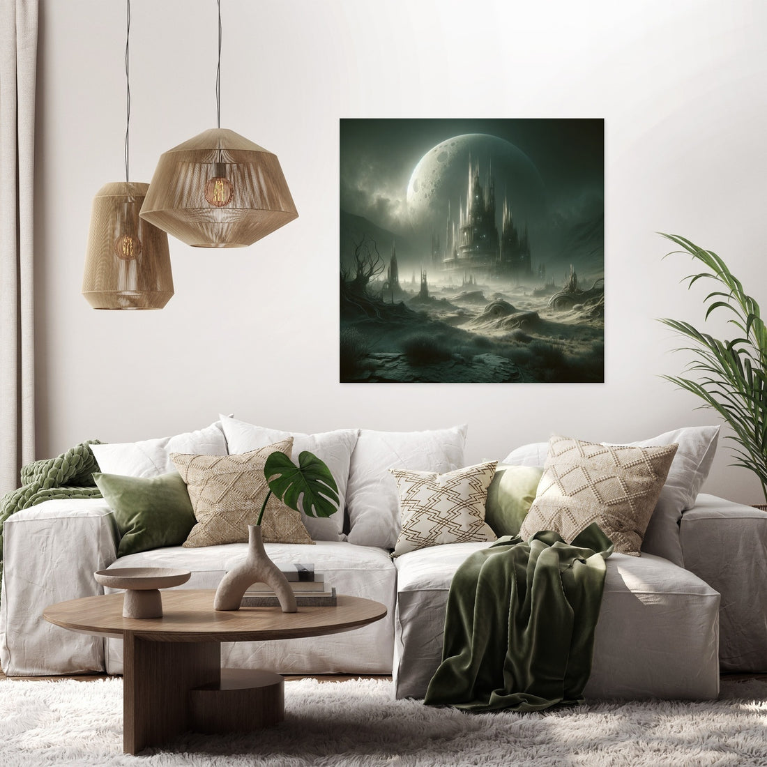 Ancient Relics Under Moonlight Canvas - Secondary Image 2