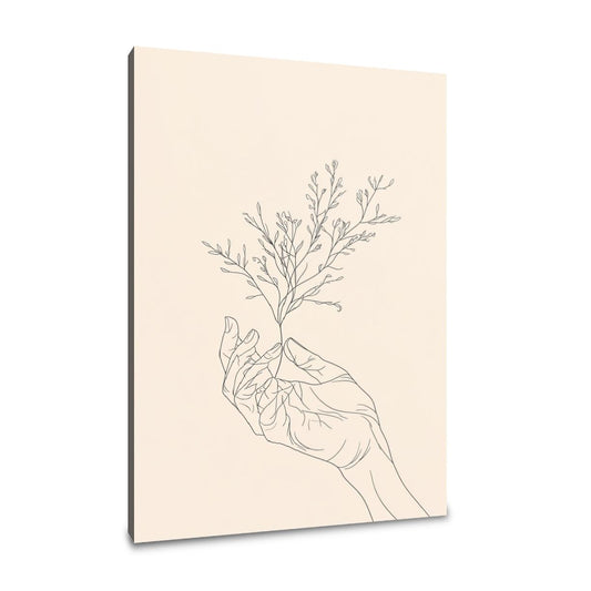 Hand and Plant Canvas - Main Image
