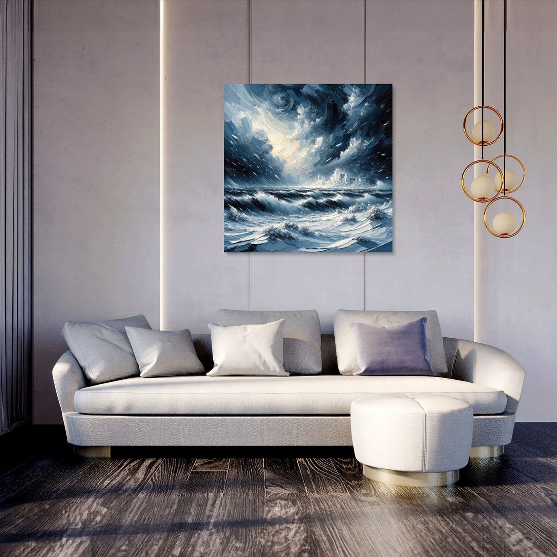 Winter's Fury Unleashed Canvas - Secondary Image