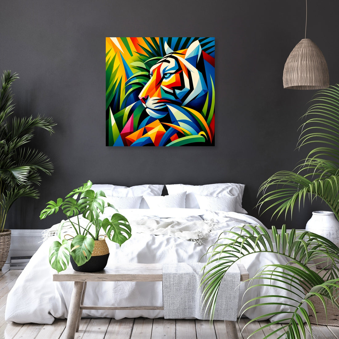 Modern Jungle Tiger Canvas - Secondary Image 6