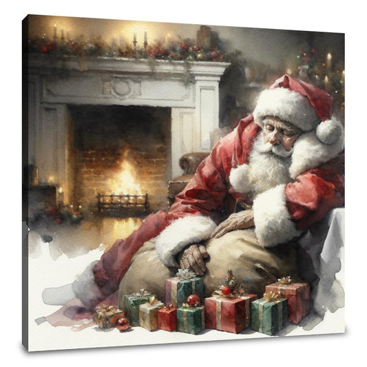 Christmas Solitude Santa Canvas - Main Image