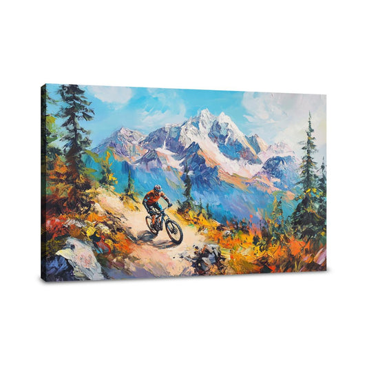 Mountain Biker’s Ascent Canvas - Main Image