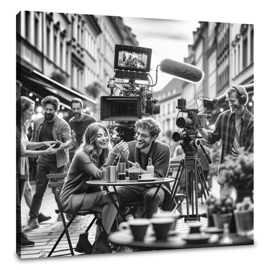 City Romance Scene Canvas - Main Image