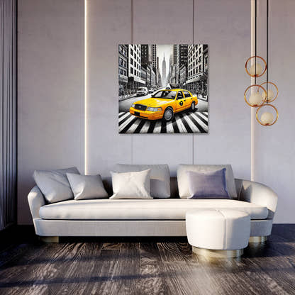 Yellow Taxi Canvas - Secondary Image