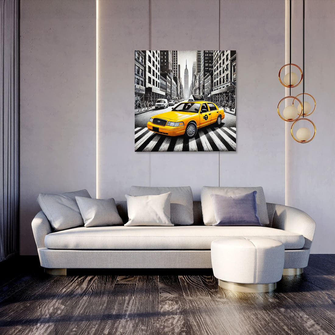 Yellow Taxi Canvas - Secondary Image