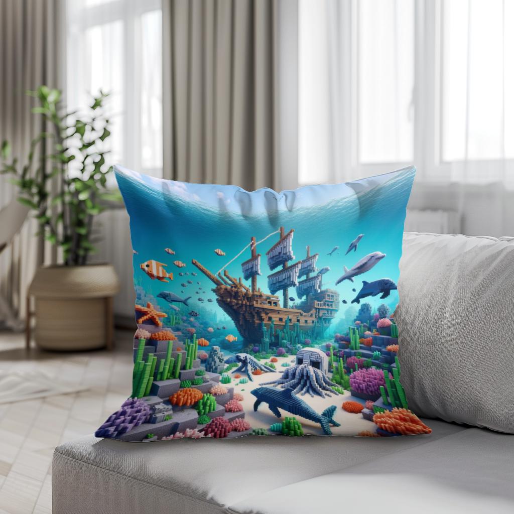 Ocean Depths Cotton Cushion - Secondary Image 4