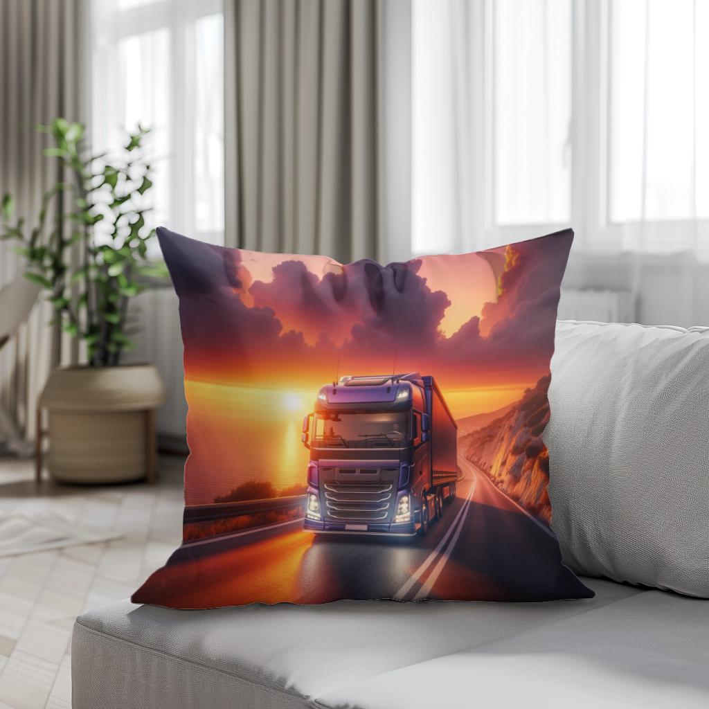 Coastal Sunset Journey Cotton Cushion - Secondary Image 4