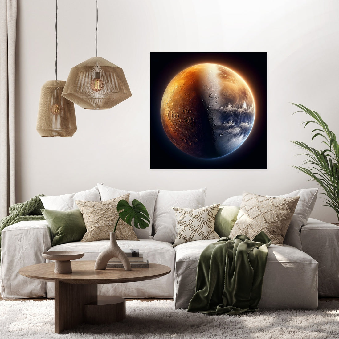 Mercury's Twilight Divide Canvas - Secondary Image 2