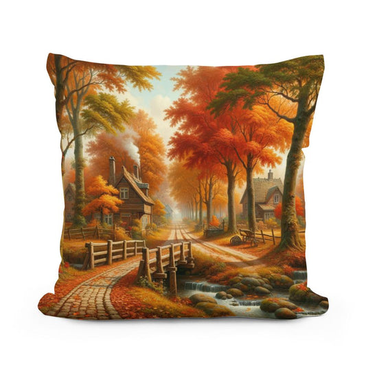 Autumn Lane Cotton Pillow - Main Image