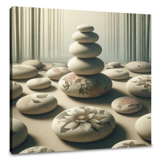 Serene Floral Zen Canvas - Main Image