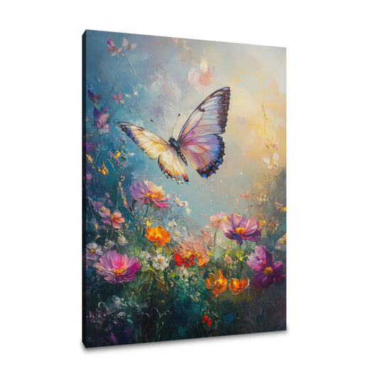 Fluttering Butterfly Garden Canvas - Main Image